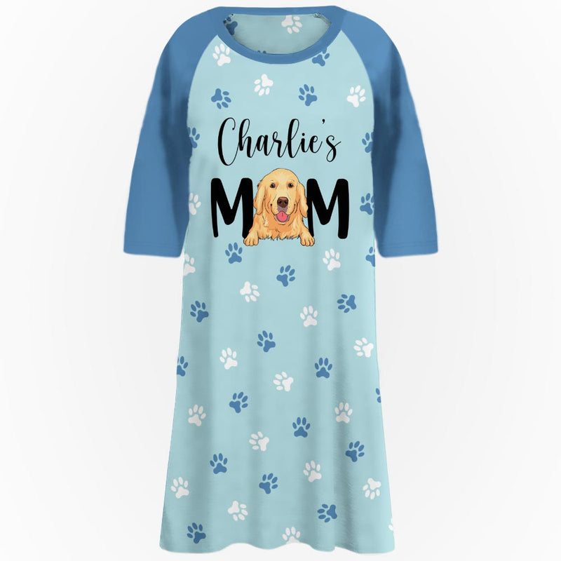 Dog Mom - Personalized Custom 3/4 Sleeve Dress