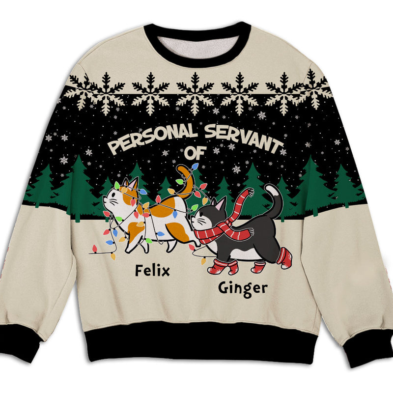 Personal Cat Servant - Personalized Custom All-Over-Print Sweatshirt