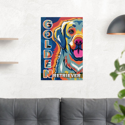 Golden Retriever Pop Art 1 - Poster