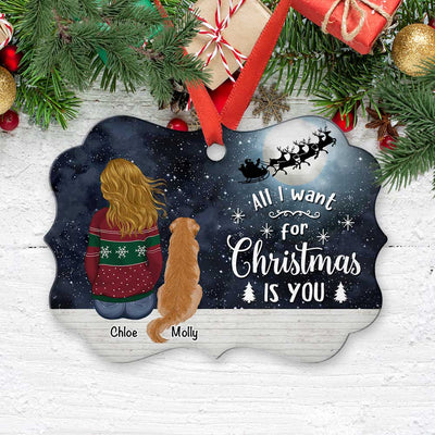 All I Want For Christmas Is You - Personalized Custom Aluminum Ornament