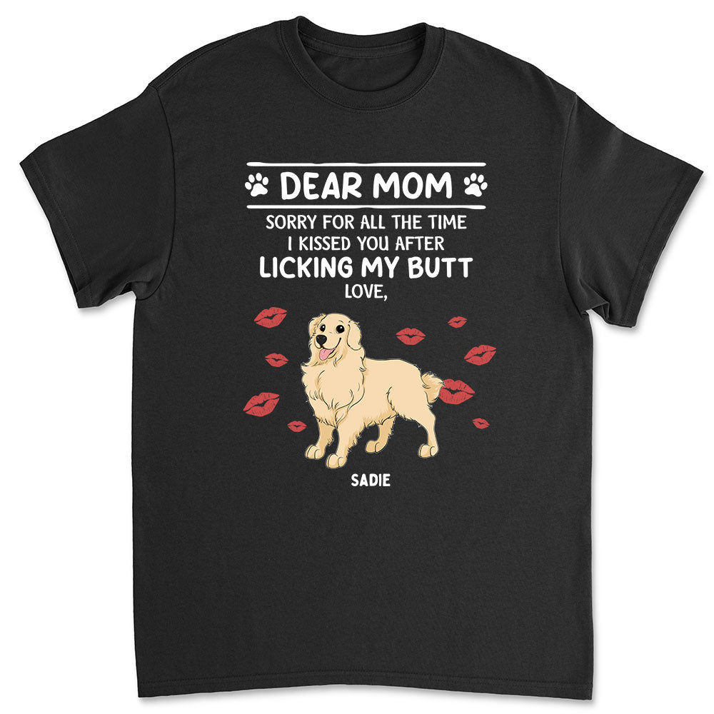 I Kissed You Mommy - Personalized Custom Unisex T-shirt 