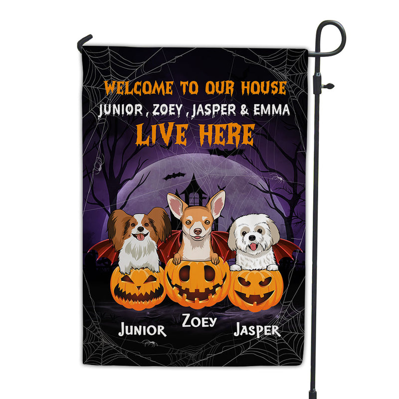 Pumpkin Dog - Personalized Custom Garden Flag