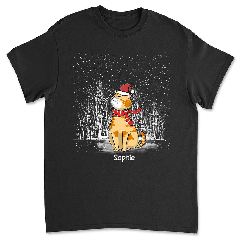 Winter Cat - Personalized Custom Unisex T-shirt