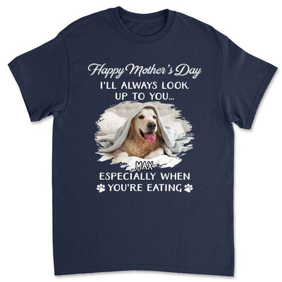 Dog Look Up To You Photo - Personalized Custom Unisex T-shirt