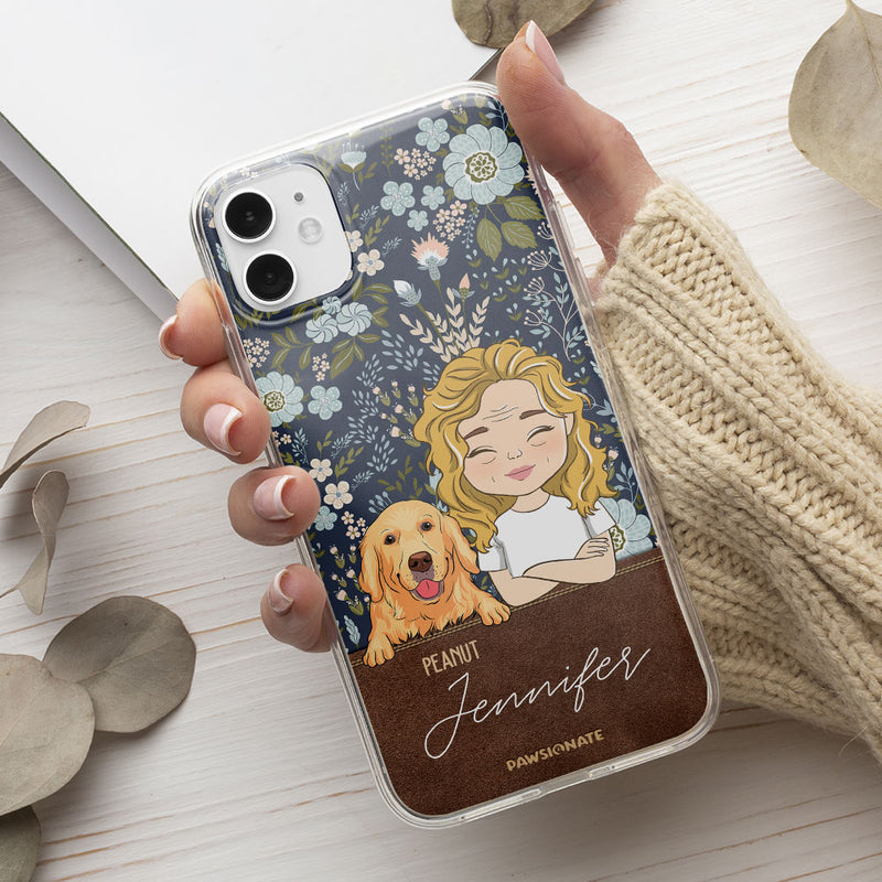 Dog Mom Floral - Personalized Custom Phone Case