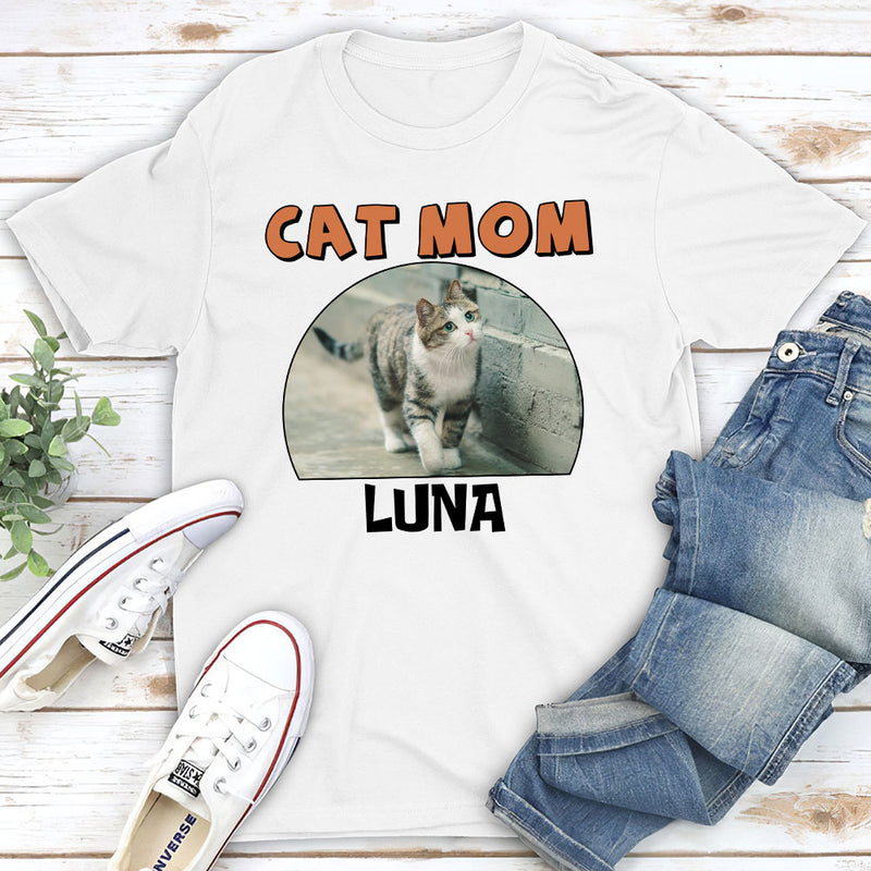 Cat Mom Circle - Personalized Custom Unisex T-shirt