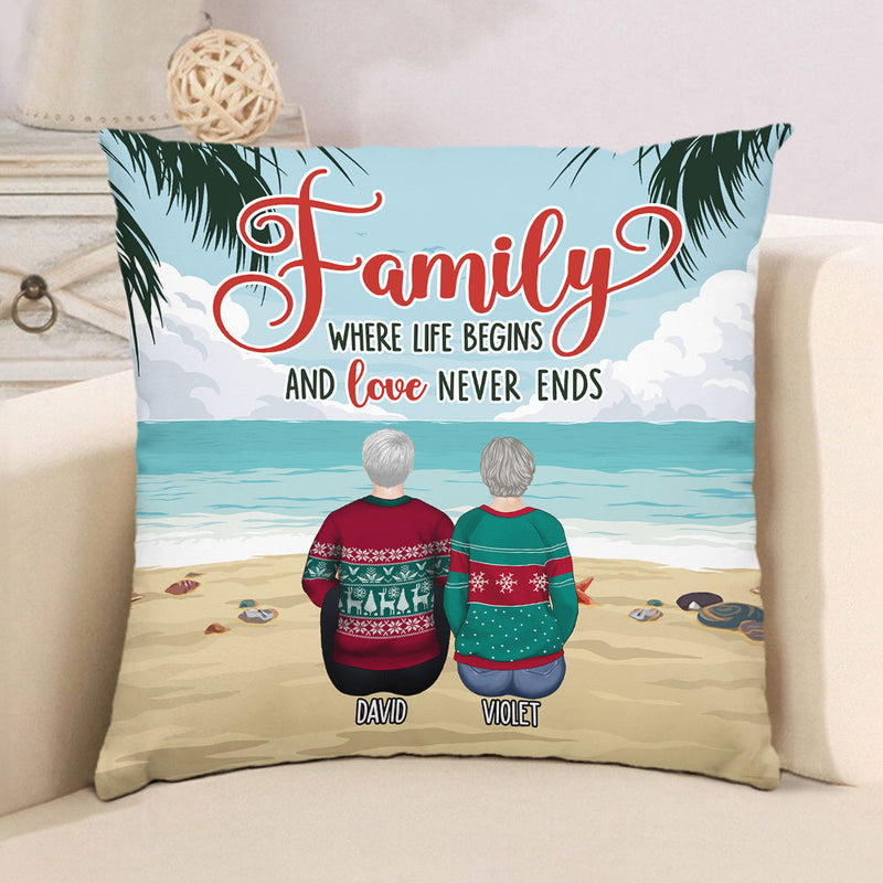Love Never Ends - Personalized Custom Throw Pillow