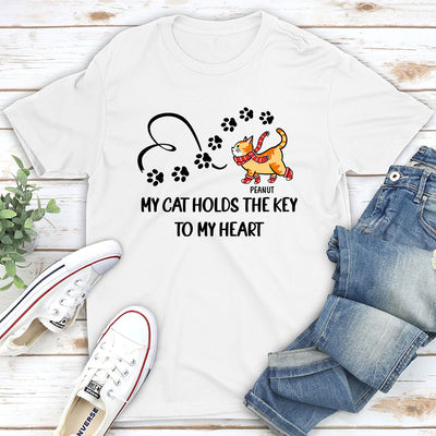 The Key To My Heart - Personalized Custom Unisex T-shirt
