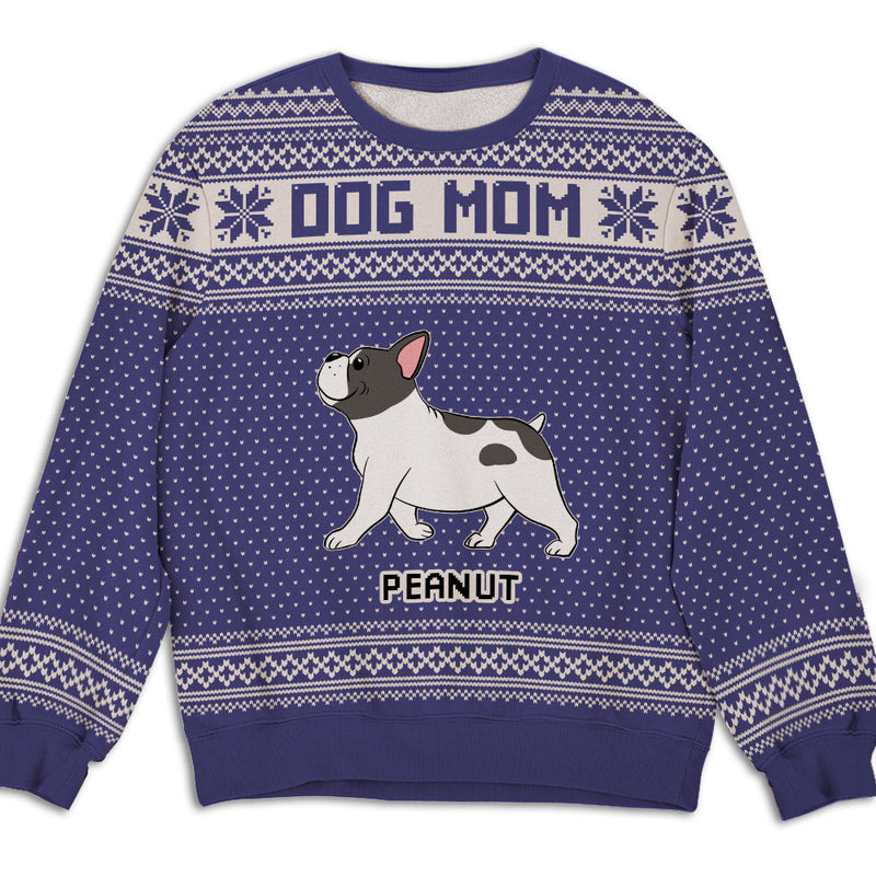 Purple Dog Mom - Personalized Custom All-Over-Print Sweatshirt
