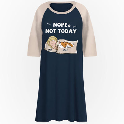 Nope Not Today - Personalized Custom 3/4 Sleeve Dress