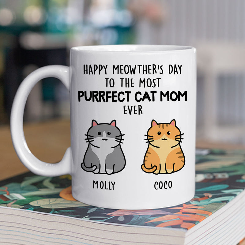Purrfect Cat Mom - Personalized Custom Coffee Mug