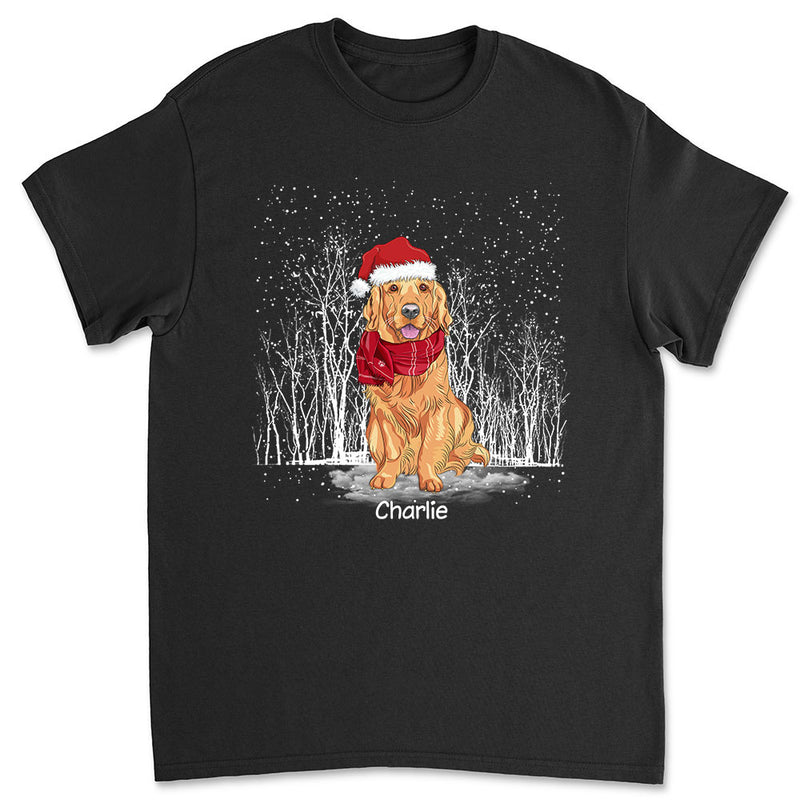 Winter Dog - Personalized Custom Unisex T-shirt