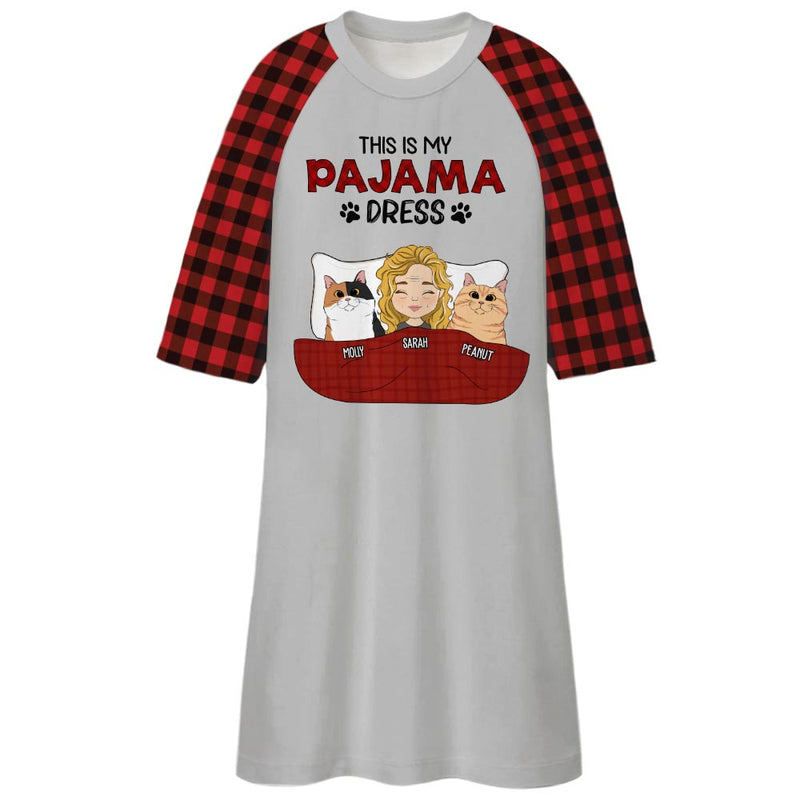 Pajama Dress - Personalized Custom 3/4 Sleeve Dress