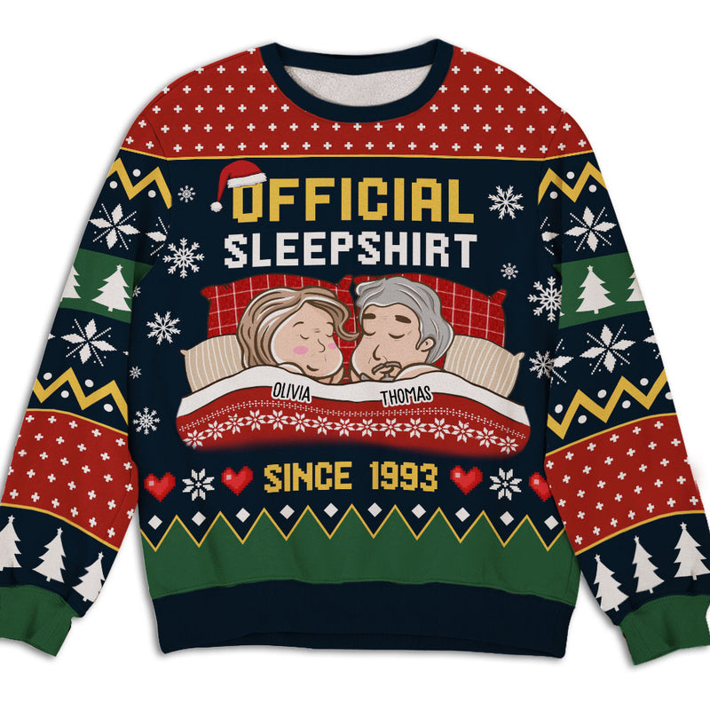 Couple Official Sleepshirt - Personalized Custom All-Over-Print Sweatshirt