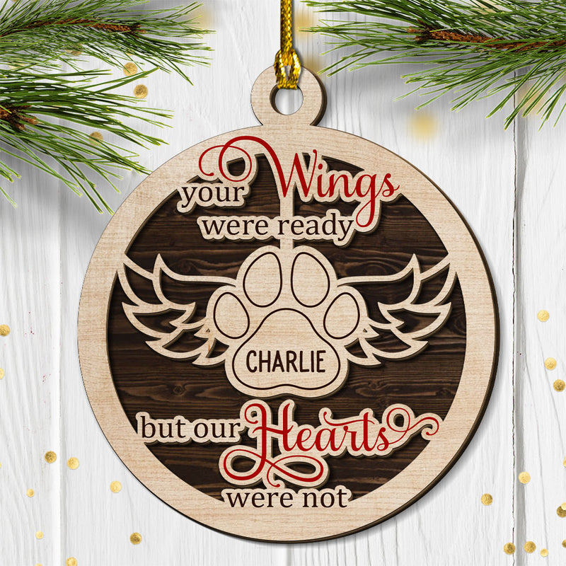 Angel Wings - Personalized Custom 2-layered Wood Ornament