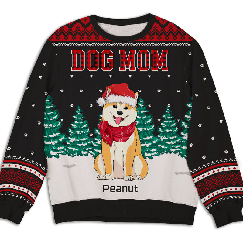 Dog Dad Mom Pattern - Personalized Custom All-Over-Print Sweatshirt