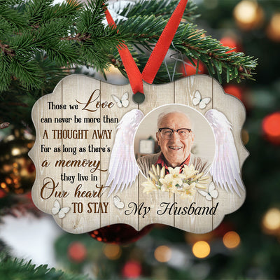 Live In Our Heart - Personalized Custom Aluminum Ornament