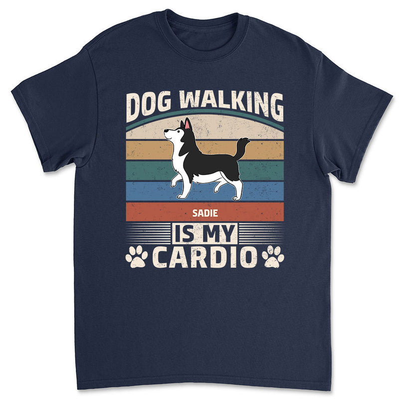 Cardio With Dog Retro - Personalized Custom Unisex T-shirt