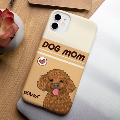 Dog Mom Heart - Personalized Custom Phone Case