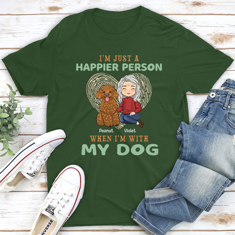 Happier Person - Personalized Custom Unisex T-shirt