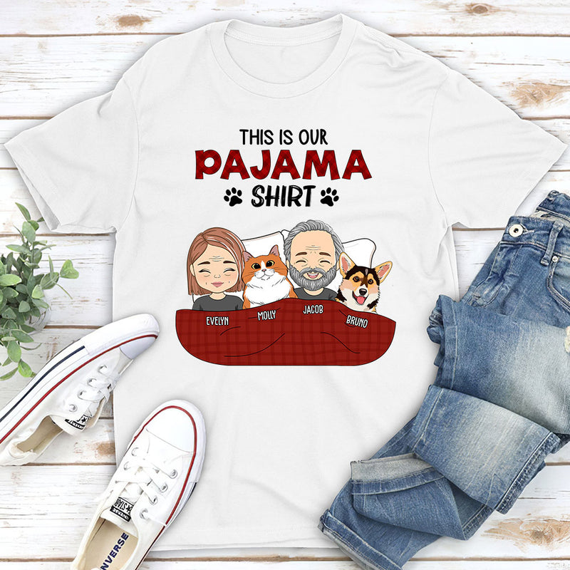 Pajama Shirt Couple - Personalized Custom Premium T-shirt