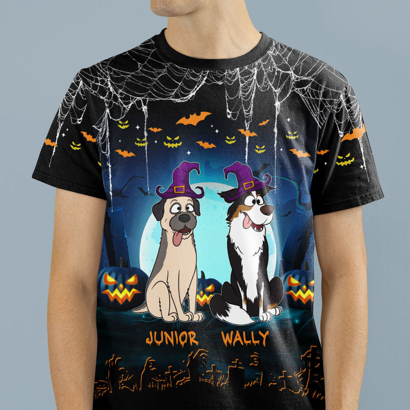 Halloween With Dogs - Personalized Custom All-over-print T-shirt