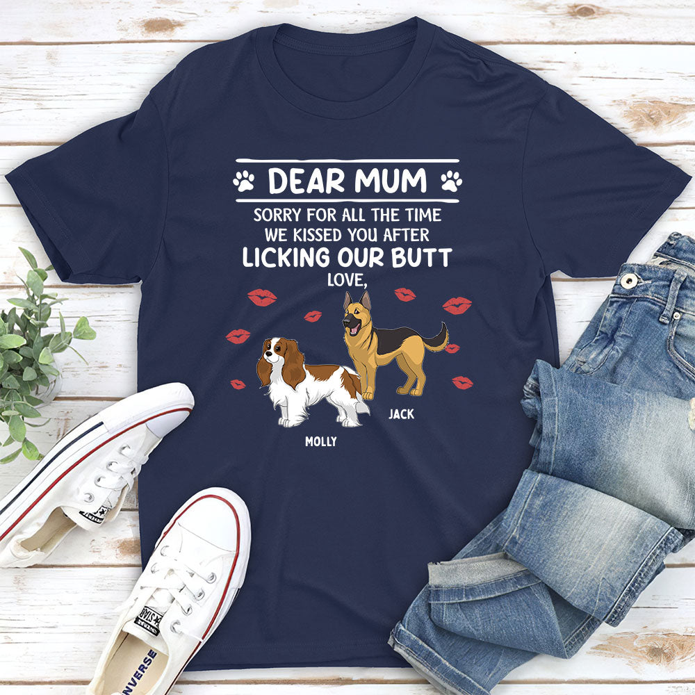 I Kissed You Mommy - Personalized Custom Unisex T-shirt 