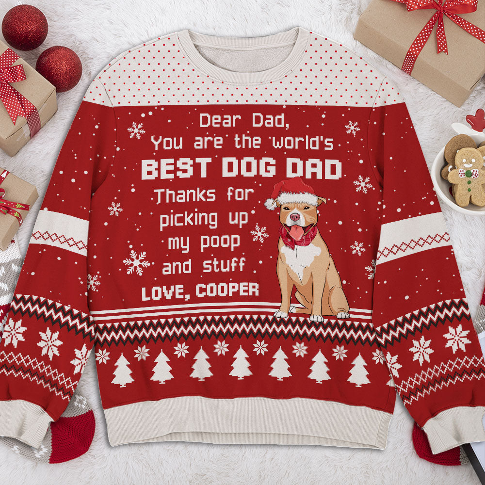 Thank You Dog Parent Custom Dogs Lover Personalized Christmas Ugly Sweatshirt