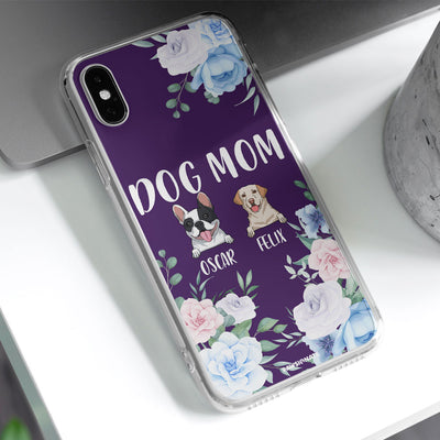 Dog Mom Flower - Personalized Custom Phone Case