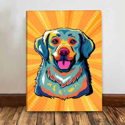 Golden Retriever Pop Art - Canvas Print