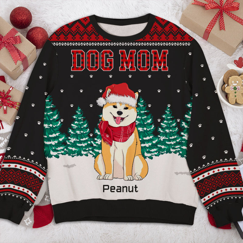 Dog Dad Mom Pattern - Personalized Custom All-Over-Print Sweatshirt