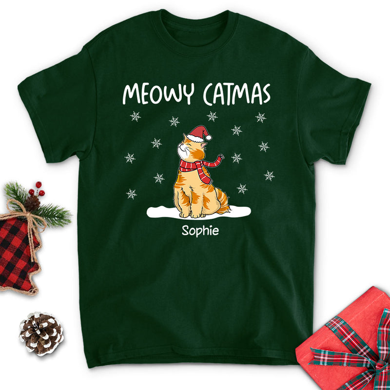 Meowy Catmas - Personalized Custom Unisex T-shirt