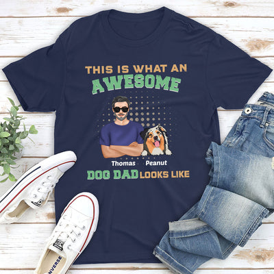 Unbeatable Cool Dog Dad - Personalized Custom Premium T-shirt