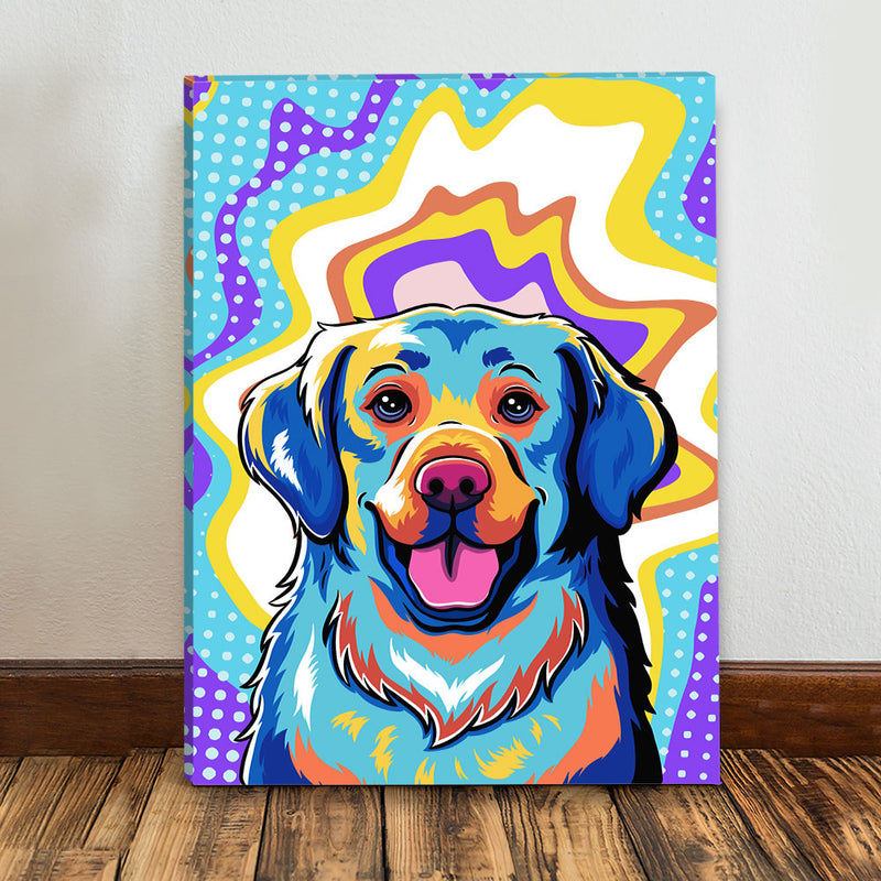 Golden Retriever Pop Art 3 - Canvas Print