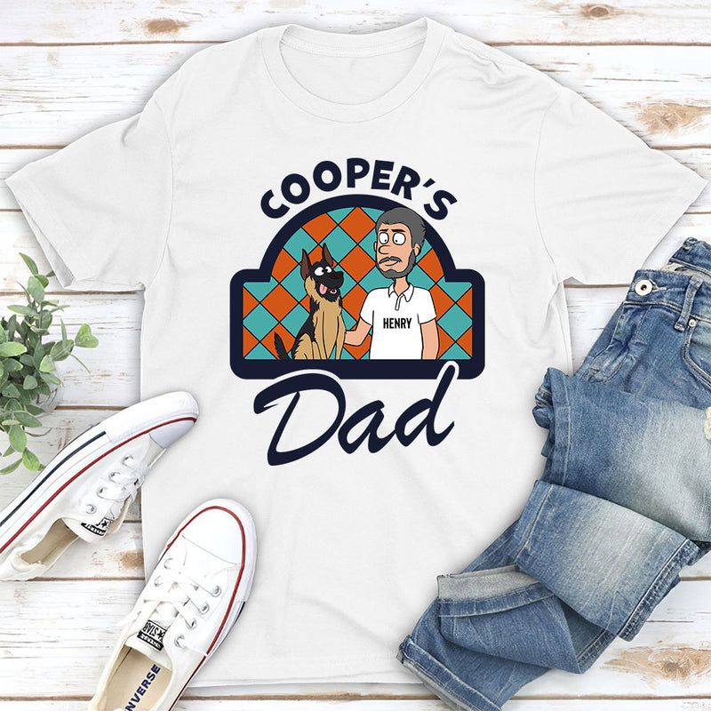 Dog Mom Dad Cartoon - Personalized Custom Unisex T-shirt