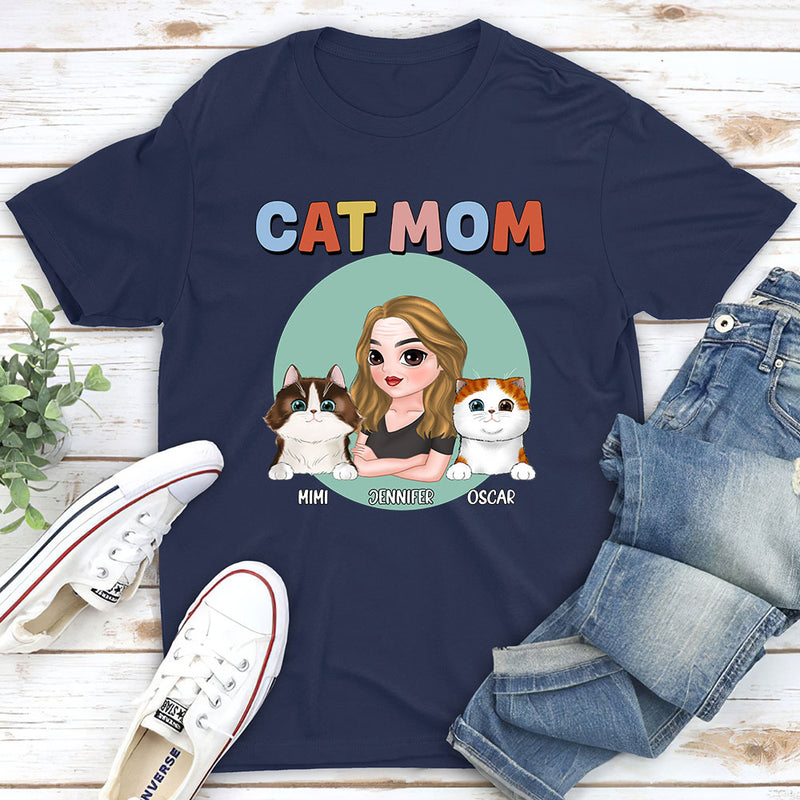 Cat Mom - Personalized Custom Unisex T-shirt