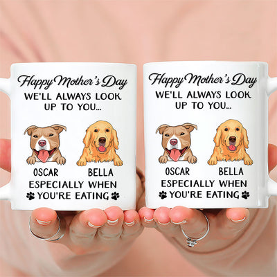 Dog Look Up To You - Personalized Custom Coffee Mug