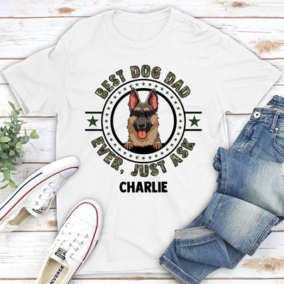 Circle Dog Dad - Personalized Custom Unisex T-shirt