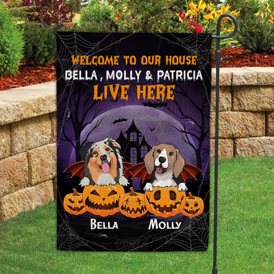 Pumpkin Dog - Personalized Custom Garden Flag