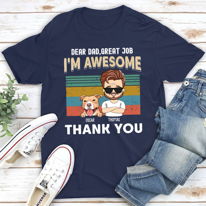 Amazing Good Job Dad - Personalized Custom Premium T-shirt