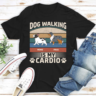 Cardio With Dog Retro - Personalized Custom Unisex T-shirt