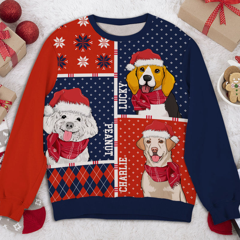 Dog Blocks - Personalized Custom All-Over-Print Sweatshirt