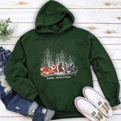 Cat Walking In Snow - Personalized Custom Hoodie