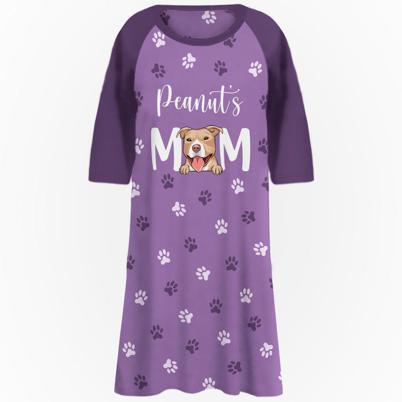Dog Mom - Personalized Custom 3/4 Sleeve Dress