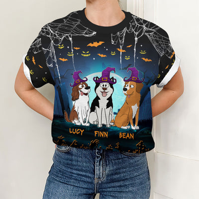 Halloween With Dogs - Personalized Custom All-over-print T-shirt