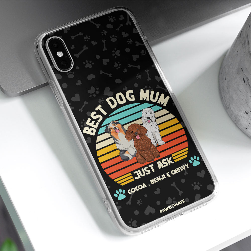 Best Dog Mom Dad Ever Personalized Custom Phone Case PAWSIONATE