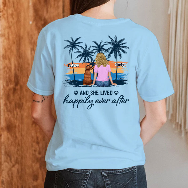 Live Happily Beach Vibes - Personalized Custom Unisex T-shirt