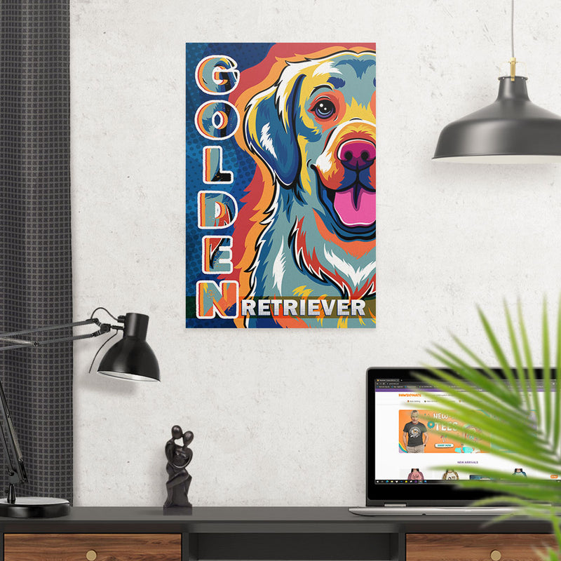Golden Retriever Pop Art 1 - Poster