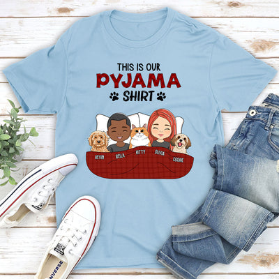 Pyjama Shirt Couple - Personalized Custom Unisex T-shirt