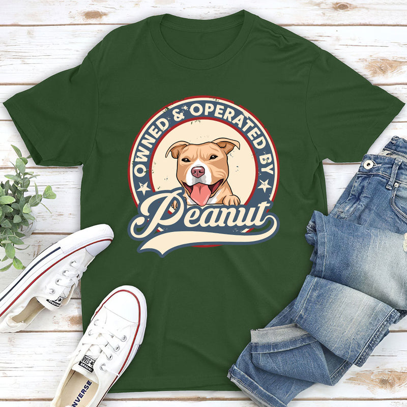 Owned Operated Logo - Personalized Custom Unisex T-shirt